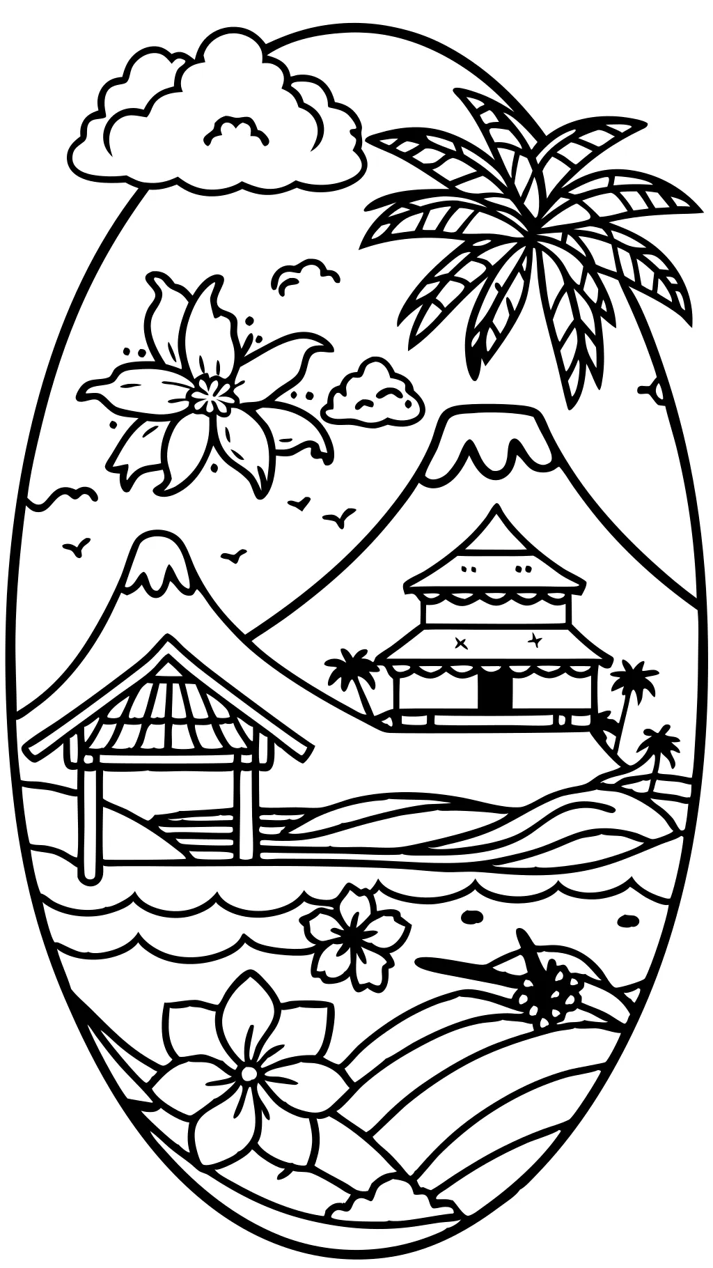 hawaii coloring page